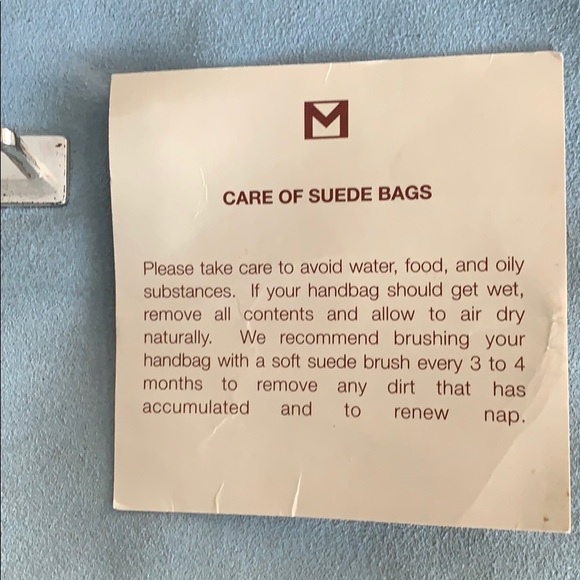 Vintage Michael Kors Blue Suede Clutch – With Dust Bag - Picture 8 of 10